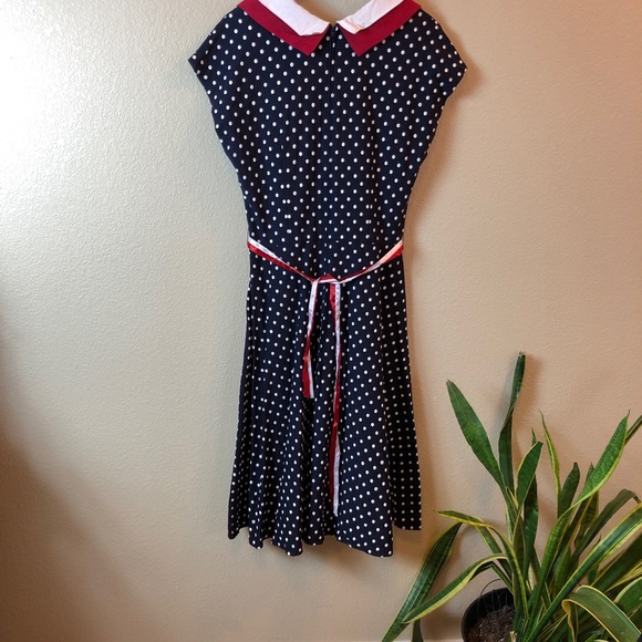 Stop Staring || Vintage Polka dot Swing Dress - Picture 7 of 12